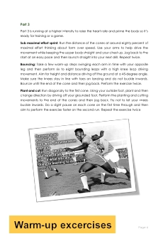 Book sample - Warm-up page